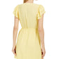 Maison Jules Women's Printed Drawstring Waist Dress Medium Yellow Size Large