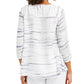 Style & Co Women's Printed Button-Down Swing Top Navy Size Small