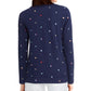Charter Club Women's Cotton Embroidered Top Blue Size X-Small