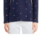 Charter Club Women's Cotton Embroidered Top Blue Size X-Small