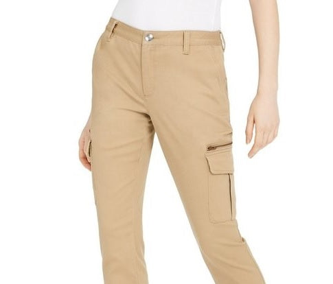 INC International Concepts Women's Petite Skinny Utility Pants Brown Size 6P
