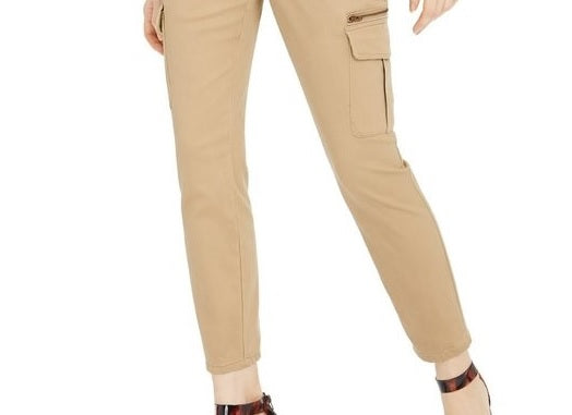 INC International Concepts Women's Petite Skinny Utility Pants Brown Size 6P