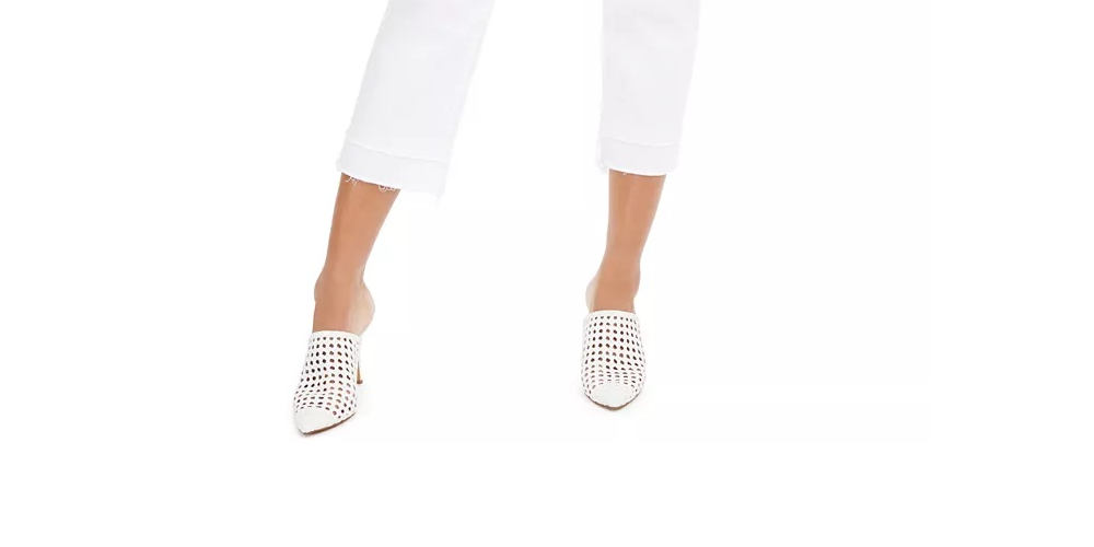 INC International Concepts Women's Curvy Double-Hem Ankle Jeans White Size 12