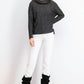 BCX Juniors' Textured Cowlneck Sweater Black Size Large