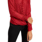 BCX Juniors' Rhinestone-Neckline Striped Top Red Size Extra Small