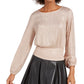 Kit & Sky Women's Metallic Ribbed Top Dark Pink Size X-Large