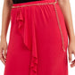 Thalia Sodi Women's Solid Ruffle-Trim Skirt Med Pink Size Large