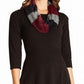 BCX Juniors' Striped Scarf & Sweater Dress Black Size Medium