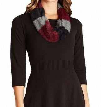 BCX Juniors' Striped Scarf & Sweater Dress Black Size Medium