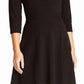 BCX Juniors' Striped Scarf & Sweater Dress Black Size Medium