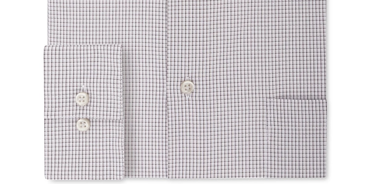 Van Heusen Men's Classic/Regular Fit Flex Collar Stretch Check Dress Shirt Purple Size 14.5X32-33