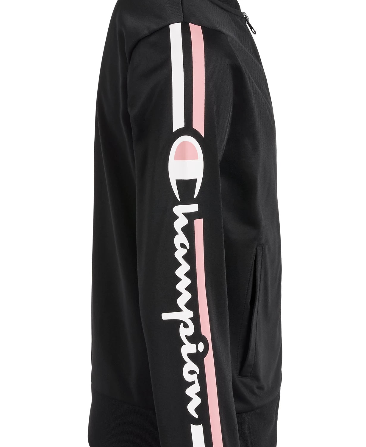 Champion Little Girls Logo Track Jacket Black Size 4
