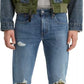 Levi's Men's 502 Tapered Fit Ripped With Camo Print Repair Jeans Medium Blue Size 30X30