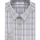 Calvin Klein Men's Slim-Fit Stretch Performance Plaid Dress Shirt Beige Size 34-35