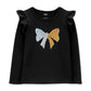 Carter's Big & Little Girls Flip-Sequin Bow Shirt Black Size 5
