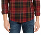 Levi's Men's Booth Regular-Fit Plaid Flannel Shirt Red overflw Size Medium