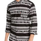 Levi's Men's Norte Regular Fit Geo Stripe Shirt Grey Size Small