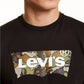 Levi's Men's Long-Sleeve Camo Logo T-Shirt Black Size Medium