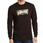 Levi's Men's Long-Sleeve Camo Logo T-Shirt Black Size Medium