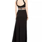 Sequin Hearts Juniors' Illusion-Waist Halter Gown Black Size 11