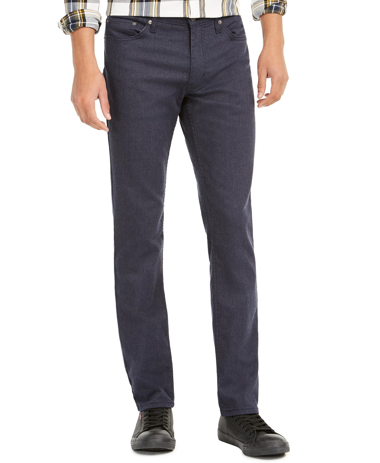 Levis Men's 511 Slim-Fit Stretch Flannel Jeans Dark Blue Size 38X32