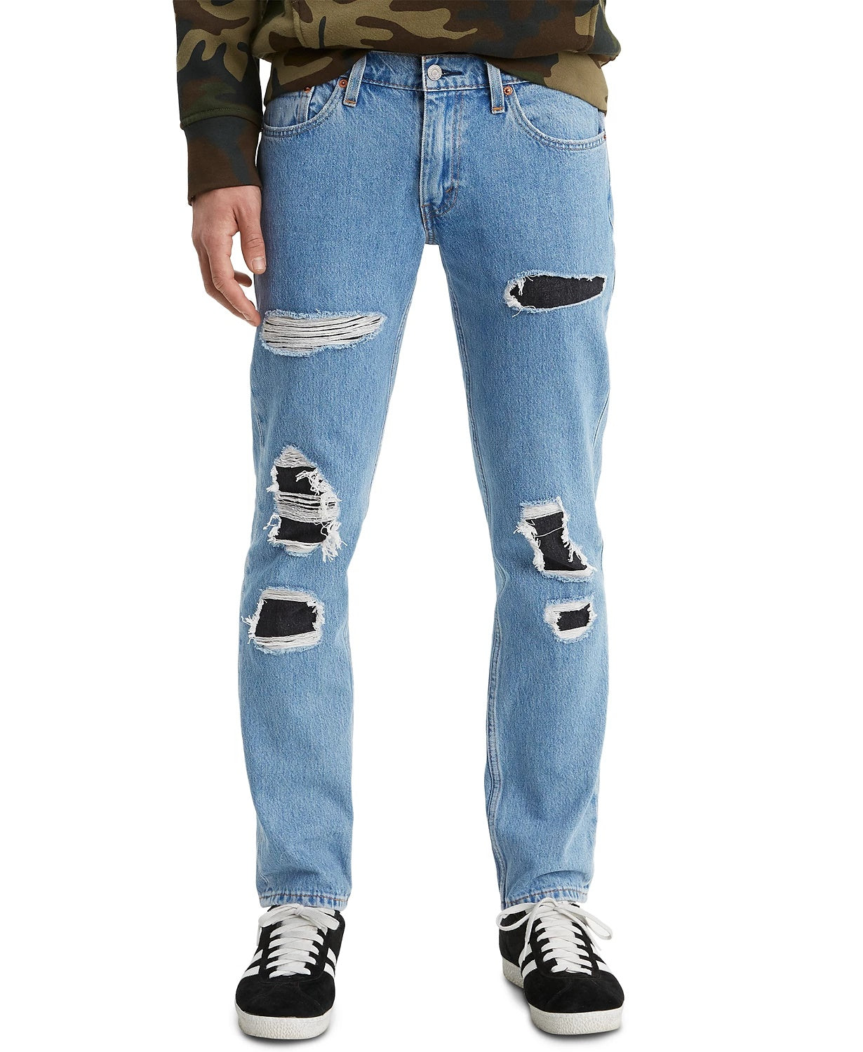 Levi's Men's 511 Slim Fit Rip And Repair Jeans Blue Size 32X34