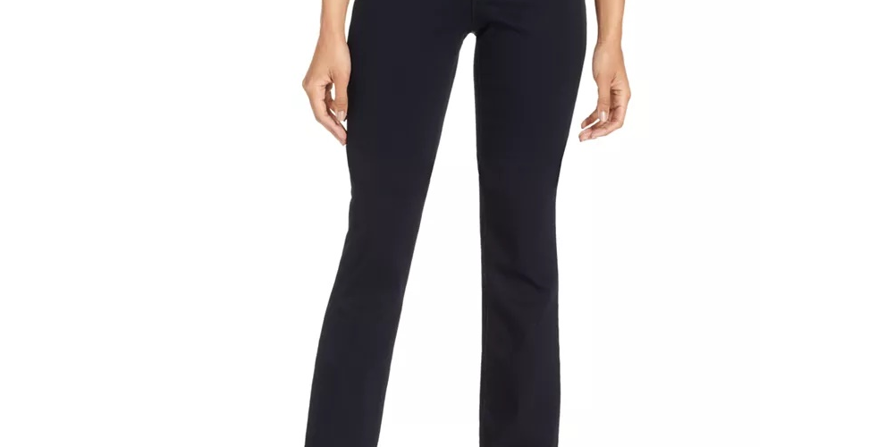 Style & Co Women's Tummy Control Mid Rise Bootcut Jeans Black Size 24X4.5