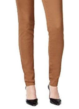 Style & Co Women's Curvy-Fit Skinny Fashion Jeans Brown Size 8
