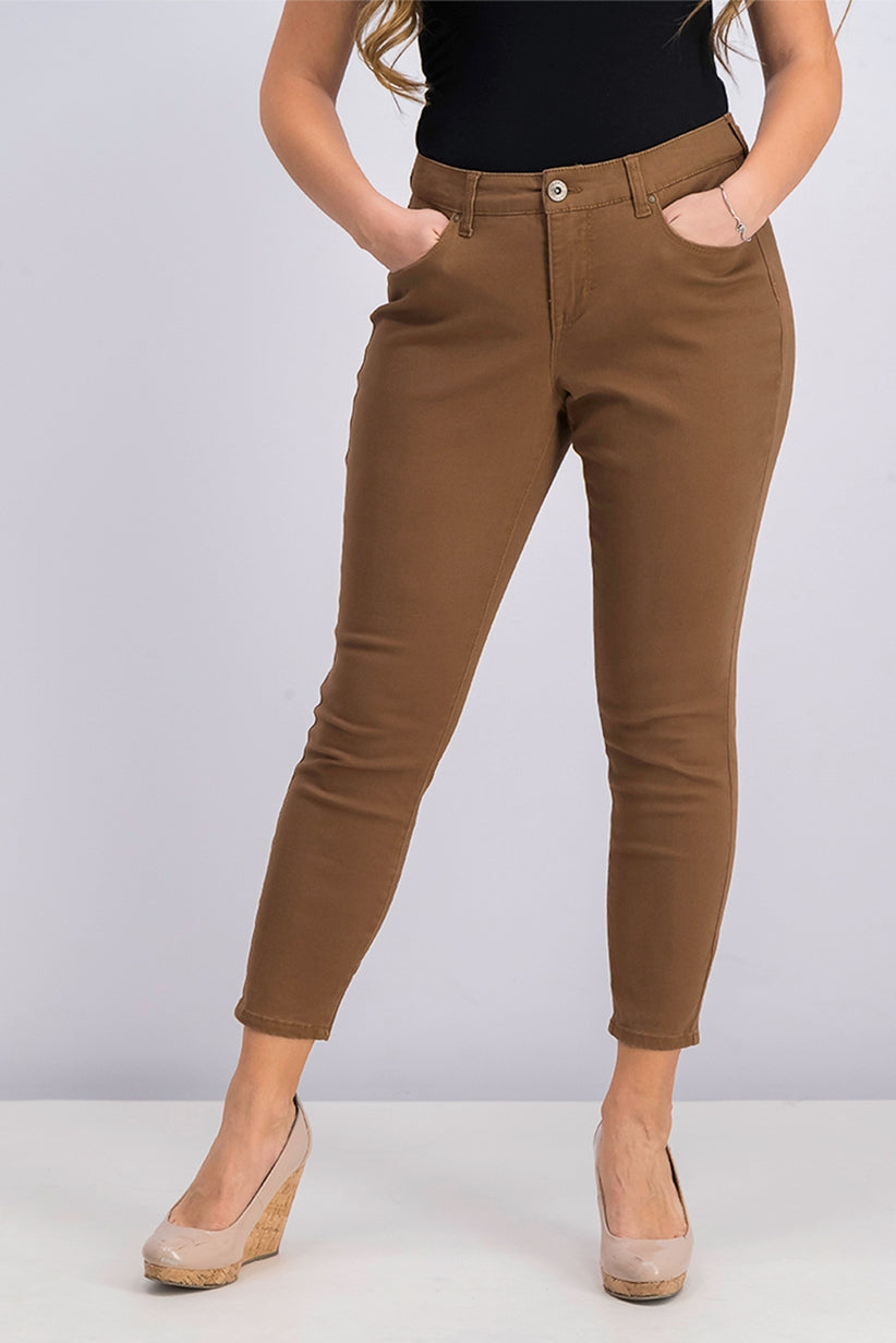 Style & Co Women's Petite Curvy-Fit Skinny Jeans Dark Brown Size 10P