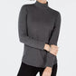 Charter Club Women's Cotton Mock-Neck Top Dark Gray Size Large
