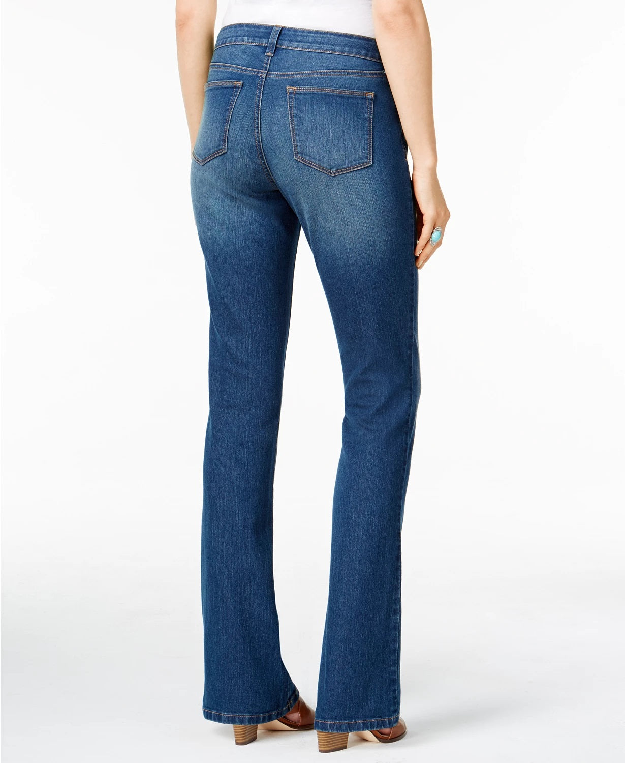 Style & Co Women's Curvy-Fit Bootcut Jeans Marine Wash Size 14 Long