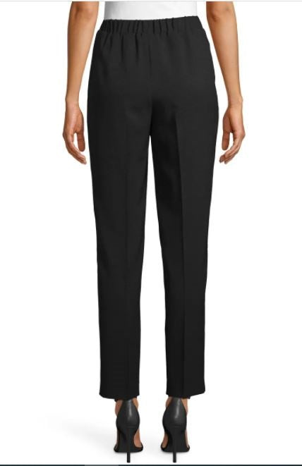 Anne Klein Women's Pleated High Rise Trouser Pants Black Size Medium