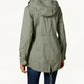 Style & Co Women's Cotton Hooded Utility Jacket Green Size Small