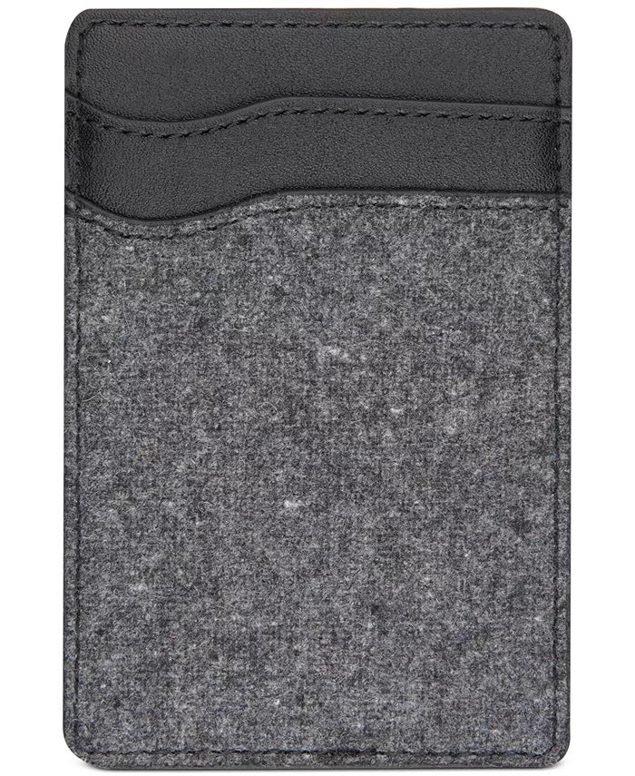 Bespoke Men's Felt Adhesive Card Case Gray Size Regular