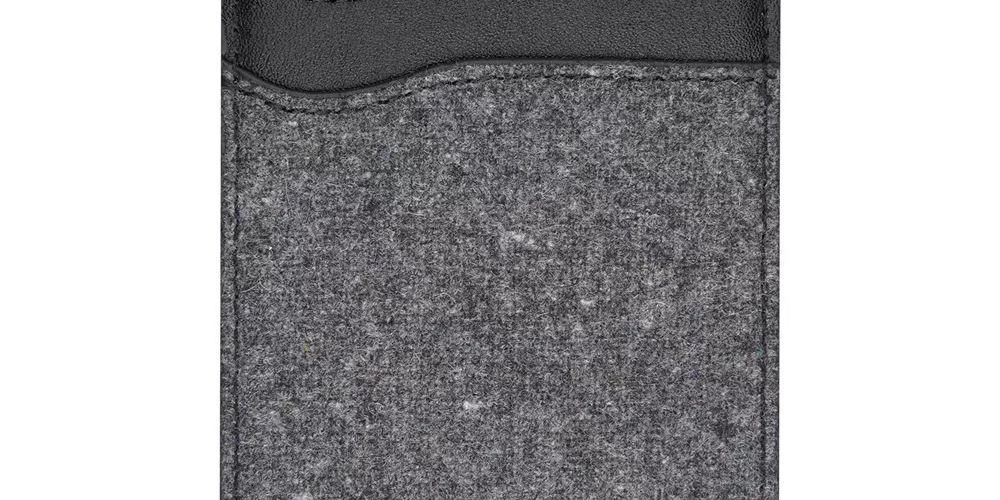 Bespoke Men's Felt Adhesive Card Case Gray Size Regular