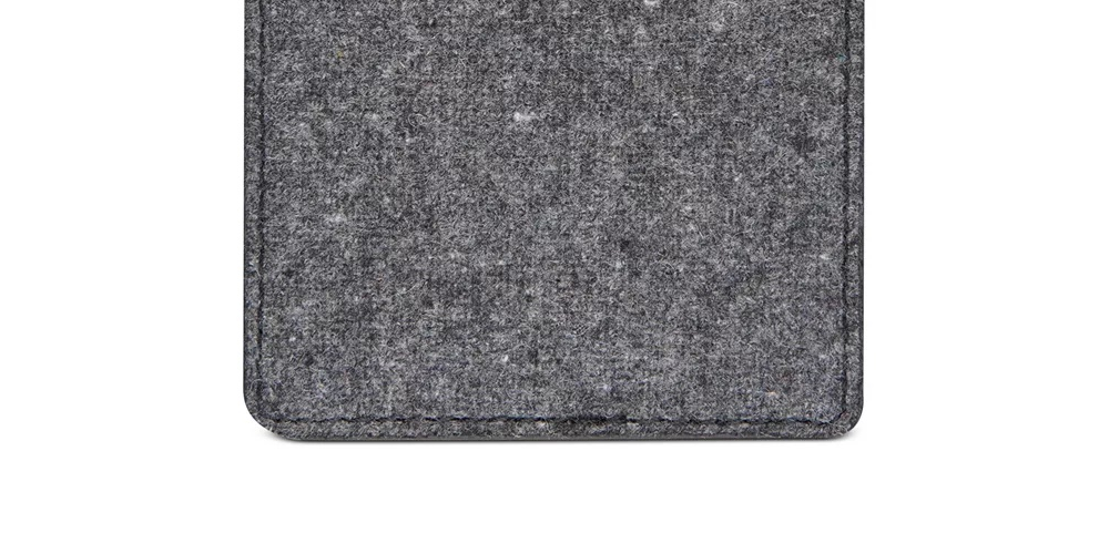 Bespoke Men's Felt Adhesive Card Case Gray Size Regular