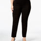 Alfani Women's Plus Hollywood Printed Skinny Pants Black Size 28W