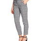 CeCe Women's Plaid Straight-Leg Ankle Pants Gray Size 14