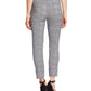 CeCe Women's Plaid Straight-Leg Ankle Pants Gray Size 14