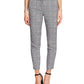 CeCe Women's Plaid Straight-Leg Ankle Pants Gray Size 14