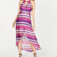 Thalia Sodi Women's Halter Wrap Maxi Dress Med Pink Size Small