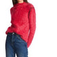 1.STATE Women's Eyelash Fringe Mockneck Sweater Pink