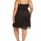 City Studios Women's Trendy Plus Size Juniors' Metallic Fit & Flare Dress Silver Size 18