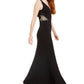 City Studios Juniors' Embellished-Applique Slit Gown Black Size 3