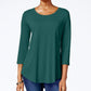 JM Women's Collection Scoop-Neck Top Med Green Size Extra Large
