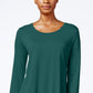 JM Women's Collection Scoop-Neck Top Med Green Size Extra Large