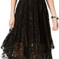 Taylor Women's Printed Lace Handkerchief Hem Dress Black Size 4