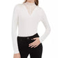 American Rag Junior's Illusion Lace Mock Neck Top White Size Small