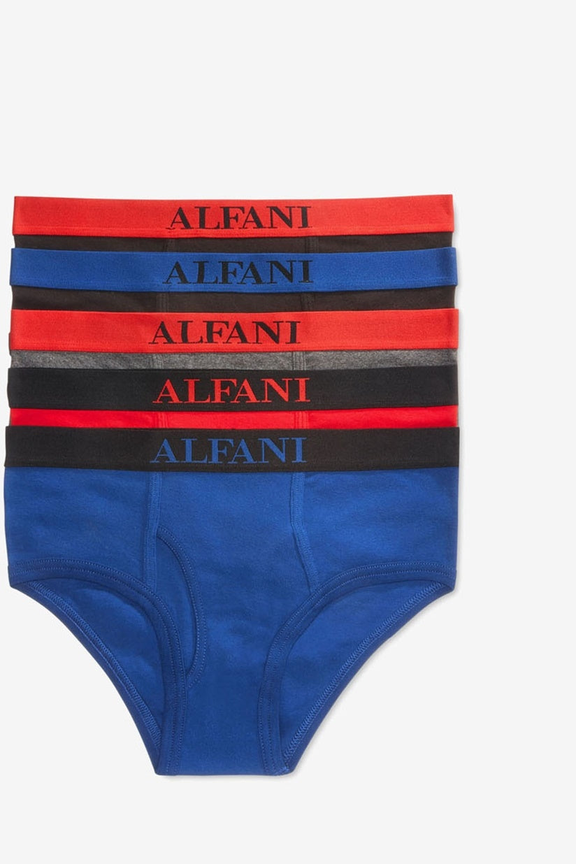 Alfani Men's 5 Pack Cotton Briefs  Blue Size Extra Large