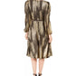 Calvin Klein Women's Belted Glitter Knit Dress Gray Size 14